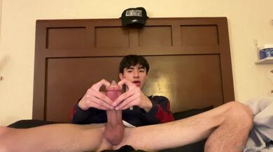 Vasistone tries to put a condom on a massive cock with her tight pussy