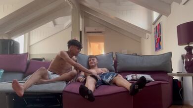 Mirkotwink Sucks DirtyNiko's huge dick like a dirty nympho