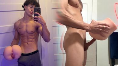 Loverboyleo dominates a Silicone pussy with his big dick and solo toy