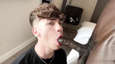 Xjonkuch's first time with BBC: A wild, deep-throat session with a hot, young, and hung slave