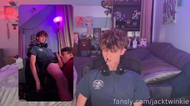 Jack & AJ's 18yo twink show: big cock, anal, cum, and BJ for all!