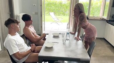Bigdick Italian boys watch their buddy's hot mom - Edoardo Fresia & Ivan Vettoretto