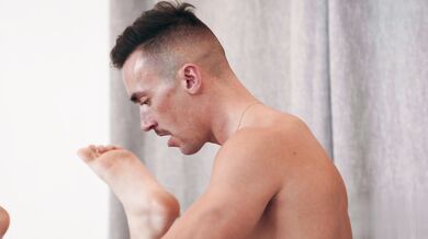 Cooper Hayes takes raw anal pounding from Joey Dane's massive cock