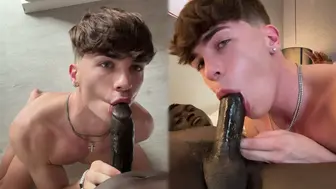 Xjonkuch’s first time with BBC: A wild, deep-throat session with a hot, young, and hung slave