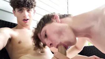 Zayne Bright and Lorcan Grady swap partners & take on a big cock in wild anal action