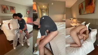 Alex Myers breeding a young Latin twink with her hot ass and tight pussy