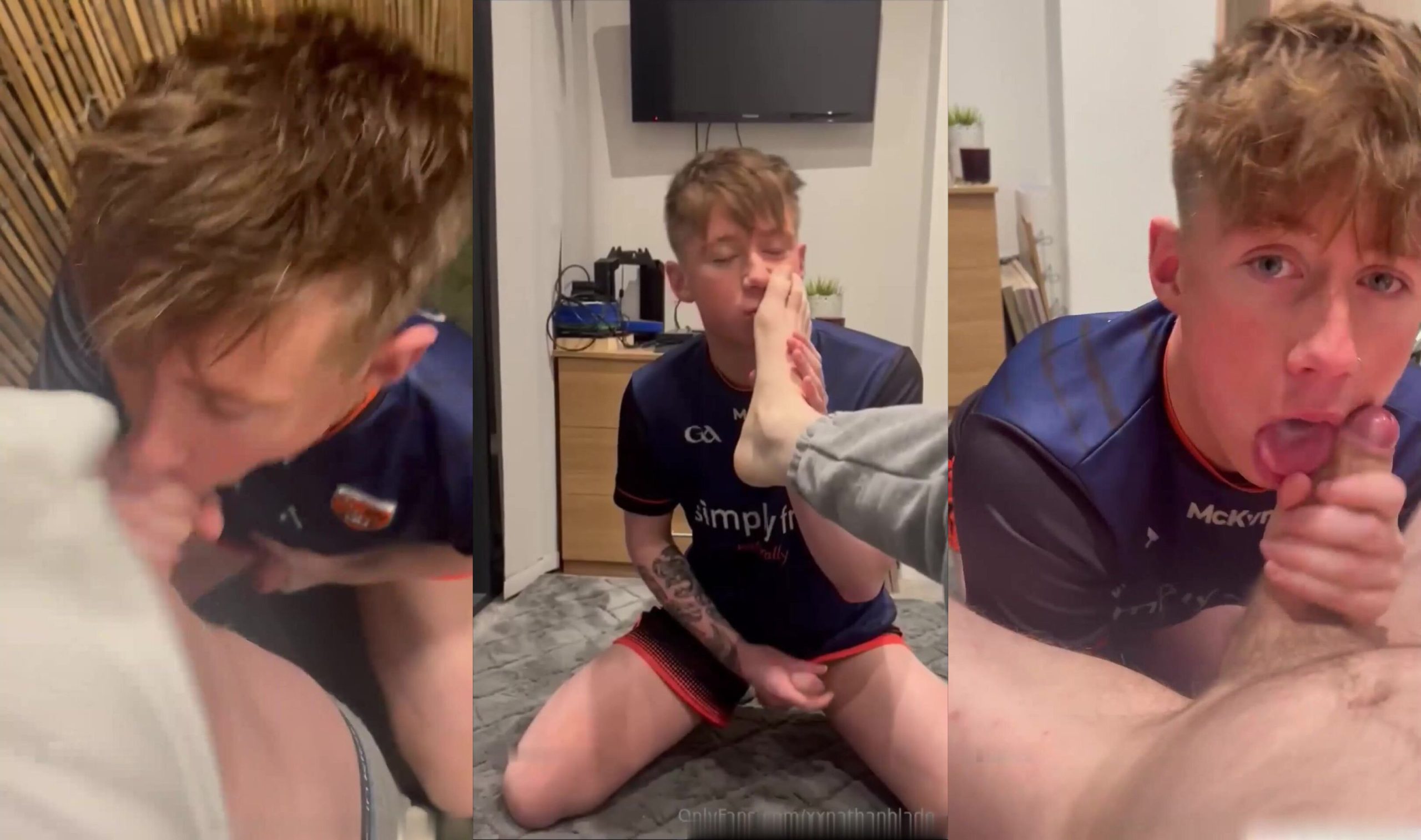 Watch how ManchesterDom dominates and blows his lucky Irish twink in the elevator