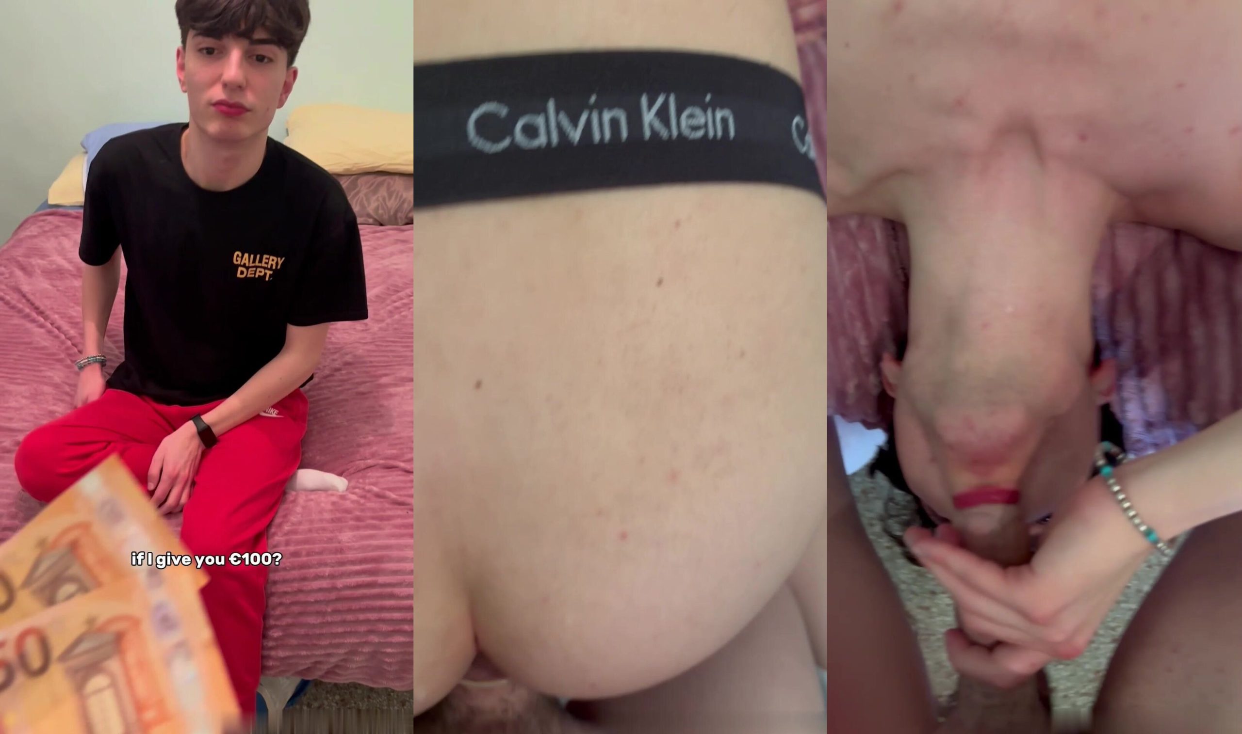 Classmate fucks 18-year-old Italian virgin with a hot twink in hot bareback video